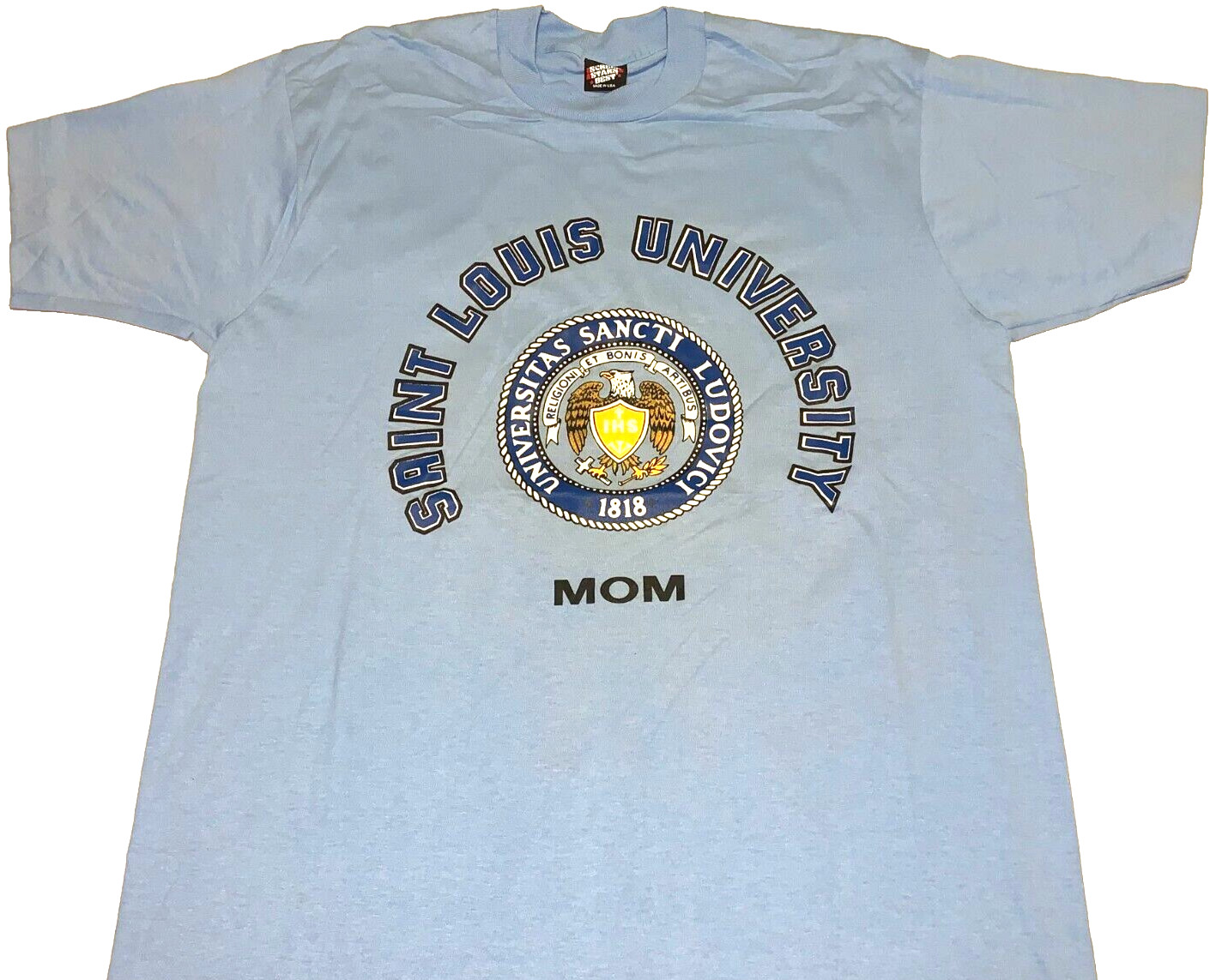 Rare! 1980s Saint Louis University Mom Mother T-Shirt New! LARGE Single Stitch