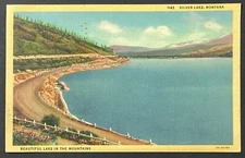 Montana Silver Lake Scenic View Vintage Standard Postcard Posted 1946