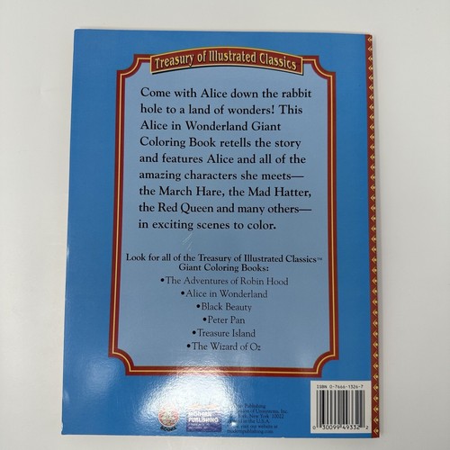 Treasury of Illustrated Classics Alice in Wonderland Coloring Book VTG Unused - Imagen 3 de 17