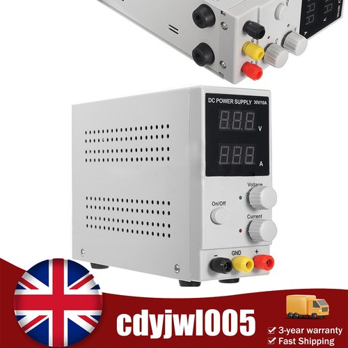 0-30V 0-10A Regulated DC Power Supply Adjustable Variable Lab Power Supply 220V