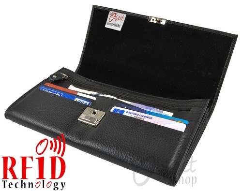 Funda protectora de cuero real de viaje con portapasaportes y tarjeta de crédito de calidad RFID - Imagen 2 de 8