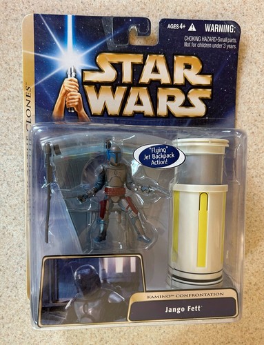 Star Wars Jango Fett Kamino Confrontation Deluxe AF (2004 Hasbro) -- On Card - Bild 1 von 2