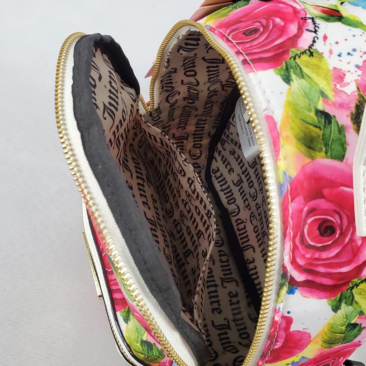 Juicy Couture Rosie White Multi Floral Rose Mini Backpack Juicy Couture Rosie Mini Backpack White Multi Rose  main image 2