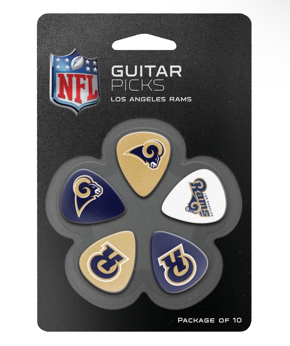 Pack of 10 LA Los Angeles Rams NFL Football Guitar Picks CA Free