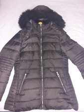 Winter Hooded Puffer Jacket Removable Hood Size 14 Good Quality
