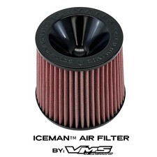 3 Inlet Cold Air Short Ram Intake High Flow Universal Cotton Air Filter Red