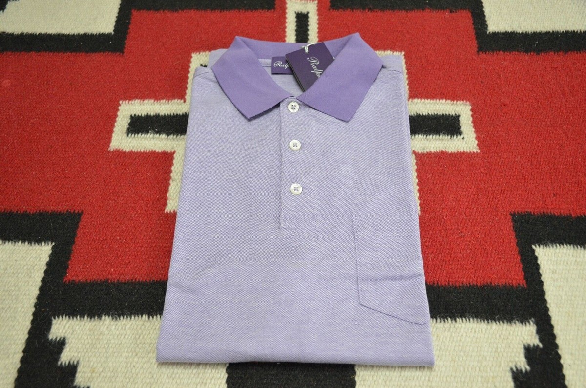 Ralph Lauren Purple Label Two Tone 100% Cotton Mesh Polo