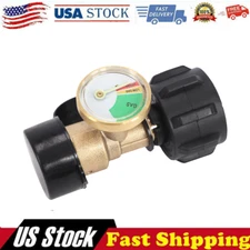 Propane Tank Gauge Brass Adapter w/Gas Pressure Level Meter Indicator for RV