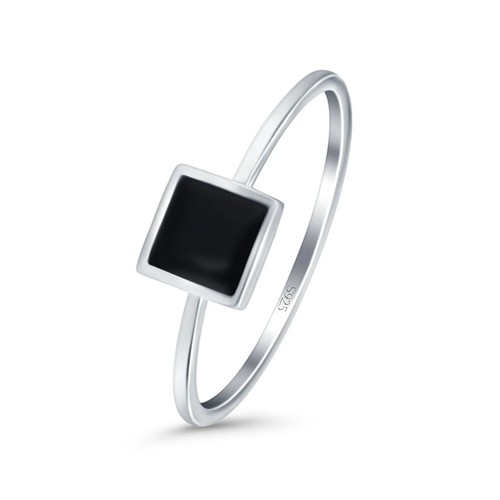 Solitär modischer zierlicher zierlicher Ring Prinzessschliff simuliert 925 Sterlingsilber - Bild 3 von 18