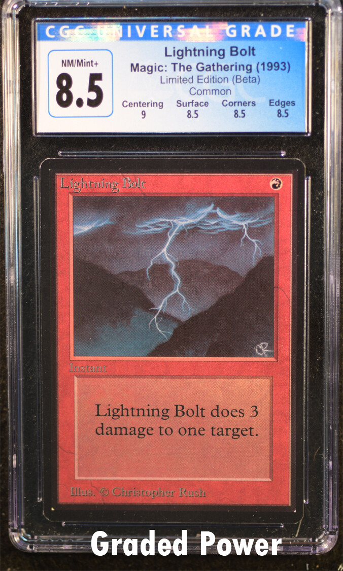 Beta Lightning Bolt CGC 8.5 (6085) Magic MTG | eBay