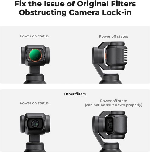 K&F Concept 2in1 Black-mist 1/4 &ND2-32 Variable ND Filter for DJI Osmo Pocket 3 - Picture 8 of 8