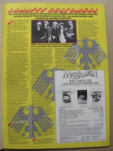 KERRANG 124 July 10 1986 Zodiac Mindwarp GTR Craaft Ian Gillan Judas Priest Roth - Picture 4 of 9