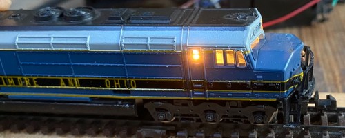 LIMA N locomotive diesel éclairée USA Baltimore & Ohio bleu foncé 220284 boite - Foto 5 di 11