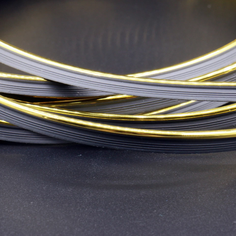 Tira de relleno interior exterior dorada universal para decoración de molduras de estilo de coche 5M Foto 4 de 4