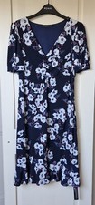 ROMAN NAVY BLUE FLORAL TEA DRESS – NEW WITH TAGS – SIZE 12