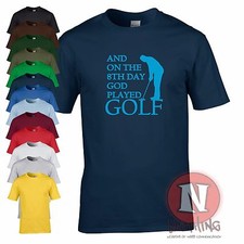 Et Le 8E Jour, Dieu A Joué Au Golf T-Shirt Drôle Cadeau Pour Golfeurs