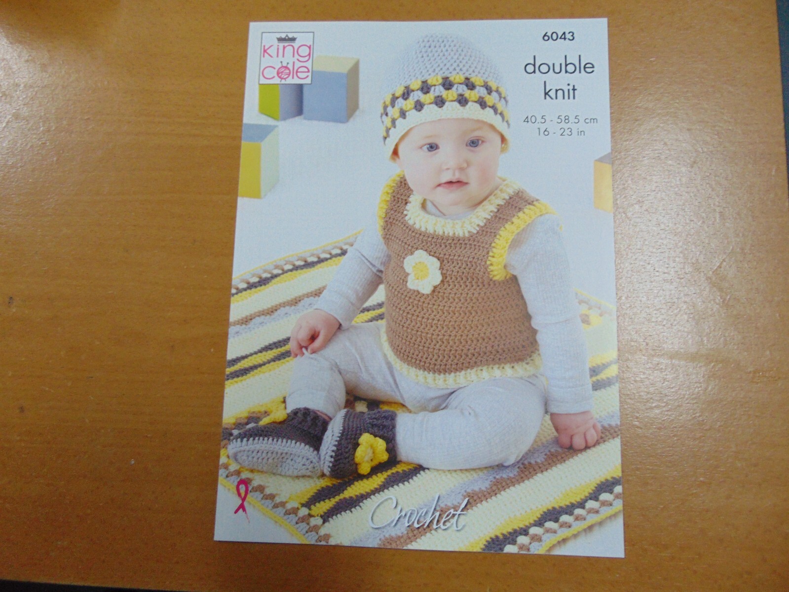 King Cole Double Knit Crochet Pattern 6043 Traditional Baby Set to Crochet