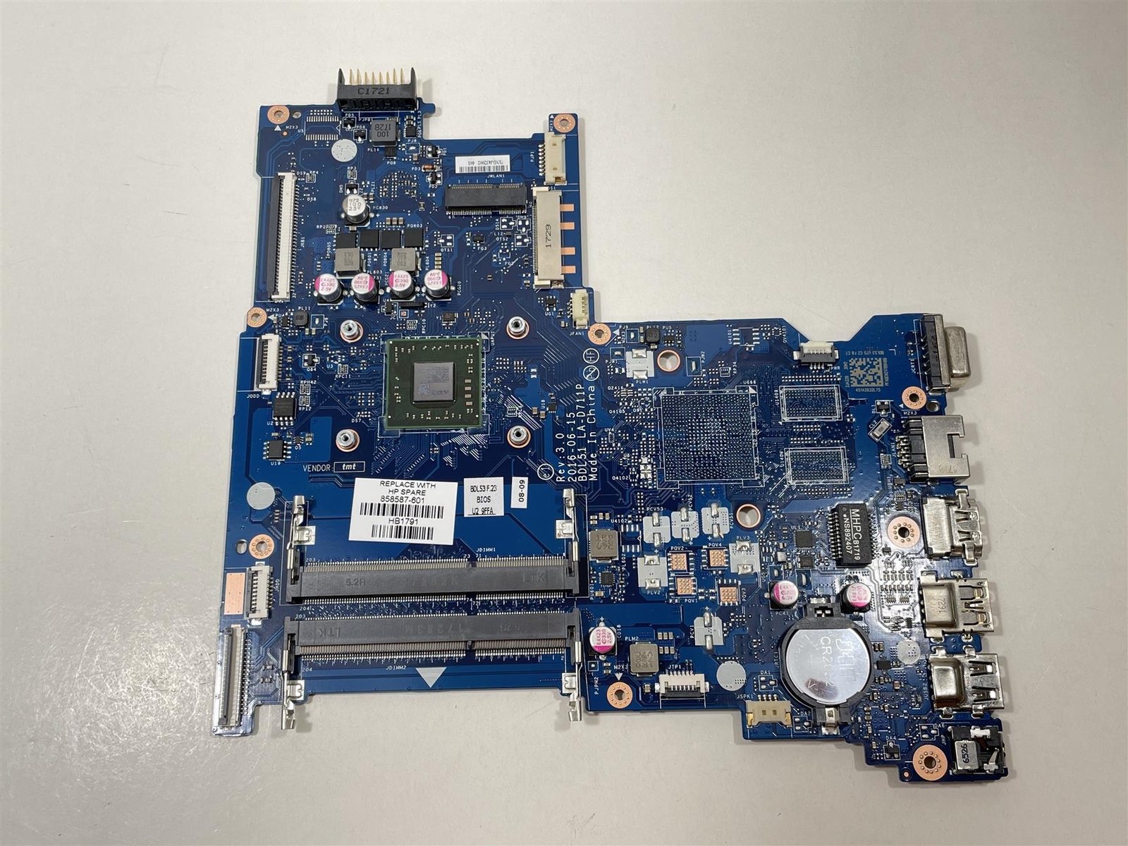 HP 255 G5 Notebook 858587-601 001 858588-601 AMD Motherboard - READ DESC