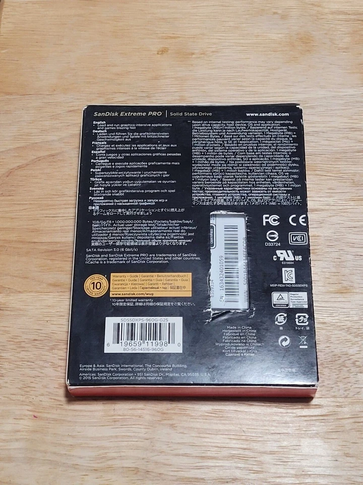 SanDisk 960GB Extreme Pro Solid State Drive SDSSDXPS-960G-G25 SSD - Image 2 of 2