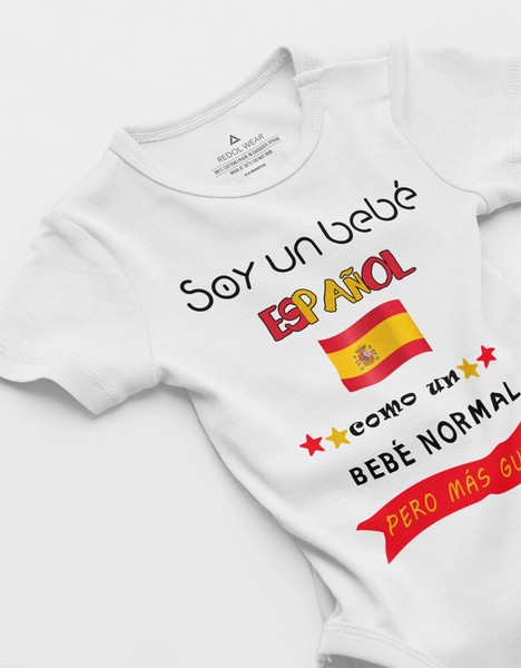 Body bebé Español, soy un bebé español, como un bebé normal pero más guay