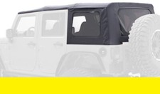 Replacement Black Soft Top W Windows 9080235 07-09 For Jeep Wrangler Unlimited