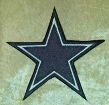 Dallas Cowboys 5.25" Star Iron On Embroidered Patch ~Free Tracking!