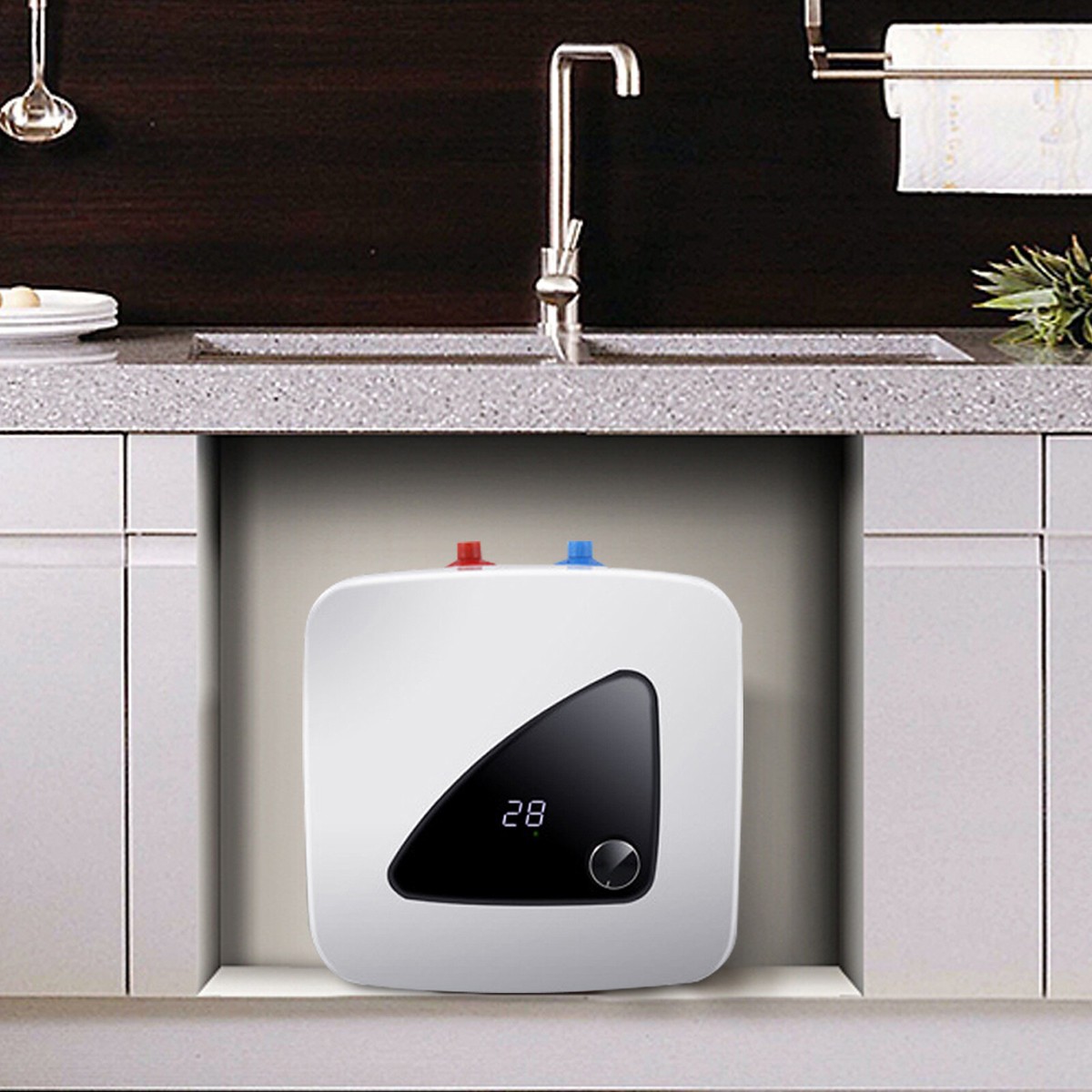 Electric Water Tap Under Sink Instant Hot Water Geyser 1500W