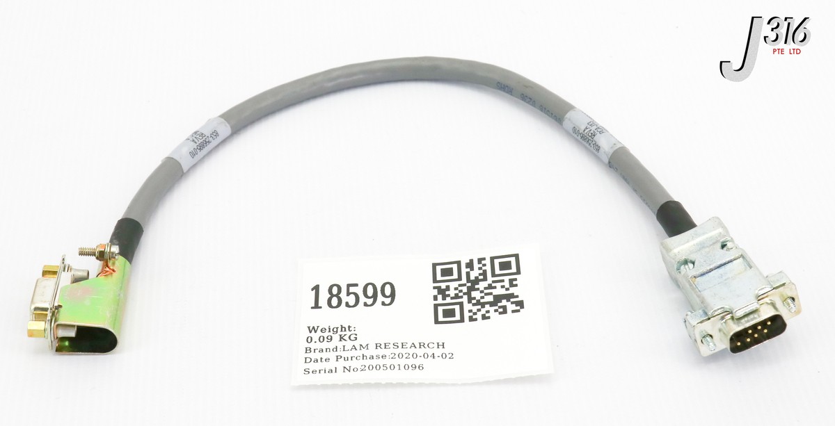 S 18599 LAM RESEARCH CABLE ASSY, 37CM, PCA-J13, MFC A 853-256895-010