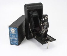 KODAK NO. 3A FOLDING CARTRIDGE HAWK-EYE, TORN BELLOWS, BOXED, AS-IS/cks/192944