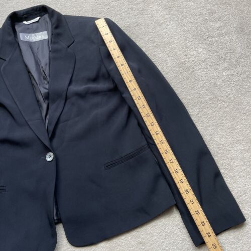 Max Mara Women’s Lined Blazer Jacket Black Size 10 / 12 Made in Italy - Picture 15 of 15