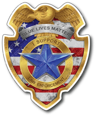 Thin Blue Line Lives Matter Decal Sticker Support Law Enforcement Car Truck Cops