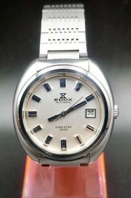 Vintage and Rare EDOX King Star 3000 Automatic Men  watch. Swiss Made 21 Jewels.