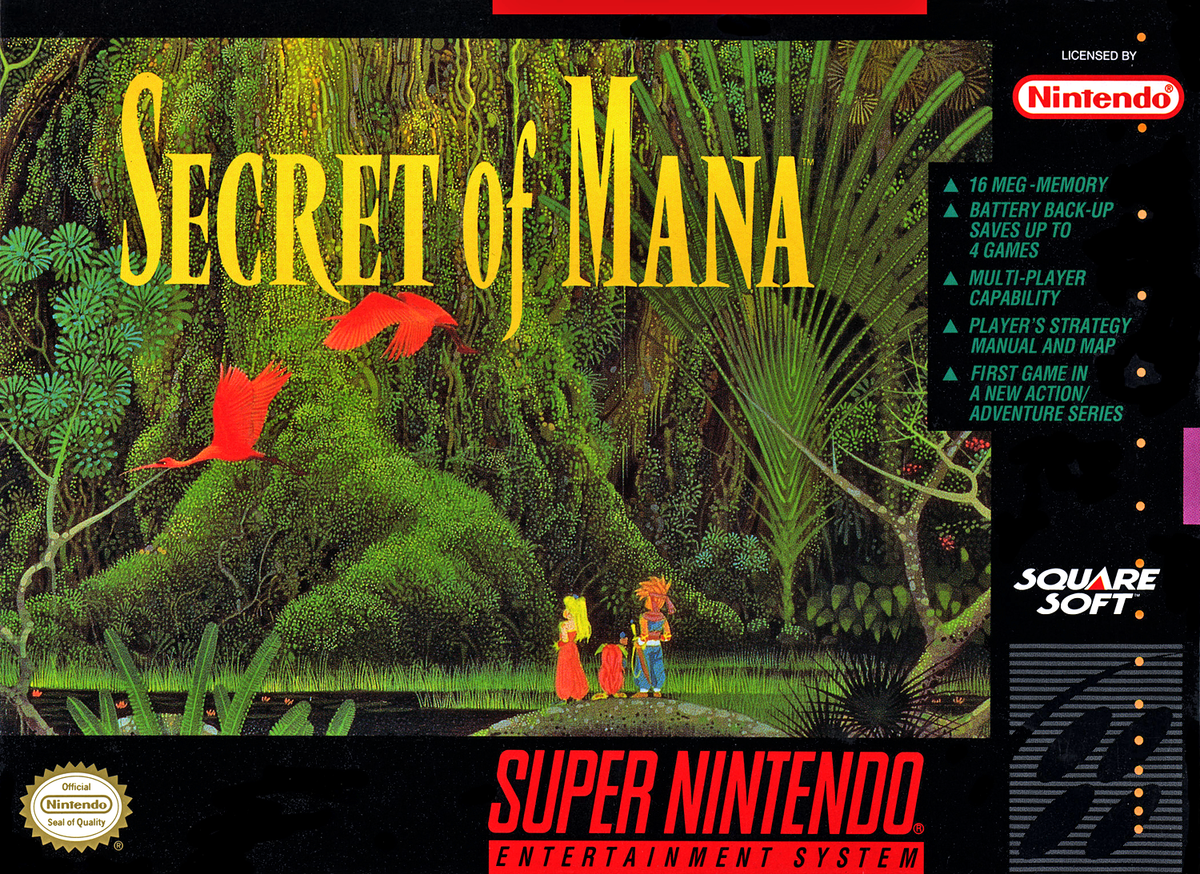 Secret of Mana Box Art Wall Poster SNES Multiple Sizes 11x17-24x36