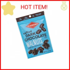 Diamond of California Salted Dark Chocolate Walnuts, 4 oz, 1 Pack