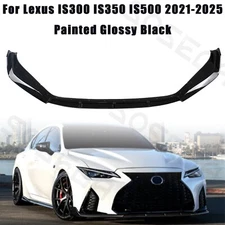 Gloss Black For Lexus IS300 IS350 IS500 2021-2025 GT Style Front Bumper Lip Kits