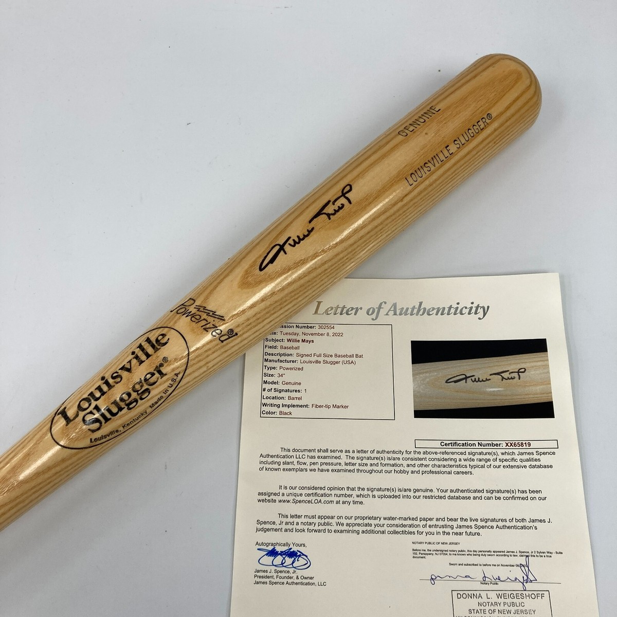Willie Mays Signed Louisville Slugger Baseball Bat With JSA COA | eBay