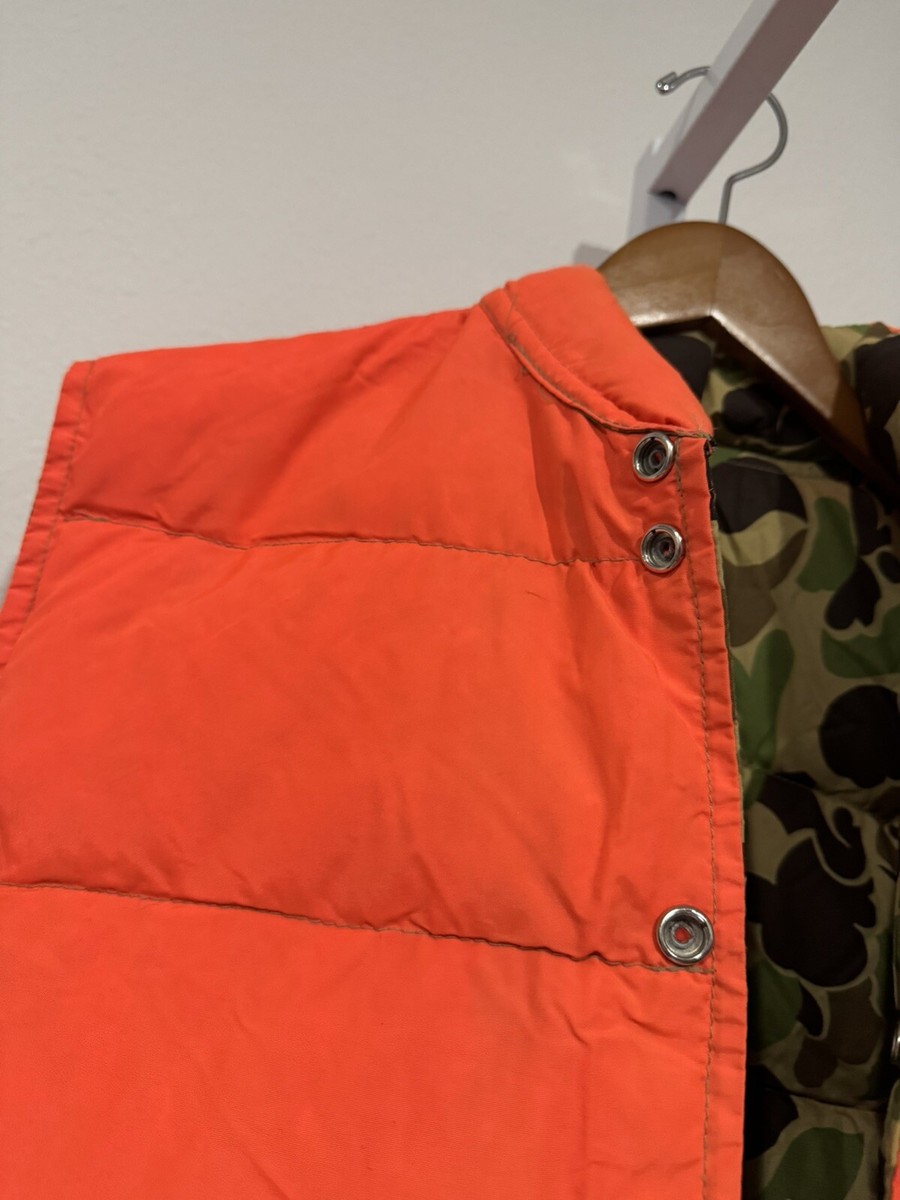 Hansa Branta Goose Down Vest Mens S Puffer Green Camo Hunting Camp