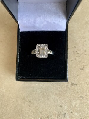 Effy Ring Diamant und 14 kt Weißgold Größe 6/N
