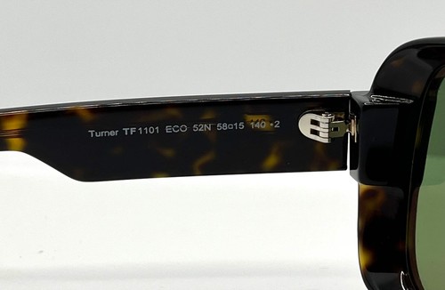 Tom Ford Turner TF1101 ECO 52N 58-15 140 Tortoise Green Lens-Full Kit-NEW-Italy - Picture 9 of 12