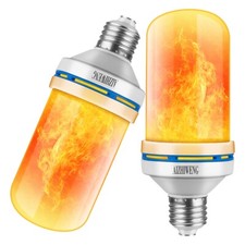 Led Flame Effect Light Bulb4 Modes Flame Lights Bulbs 2 Pack E26 Base Fire - US