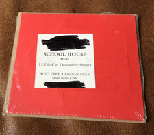 Creative Memories Die Cuts 12 Sheets 3 x 4" Set MINI SCHOOL HOUSES RED