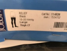 15-20 mmHg Jobst Relief Black Medical Compression Thigh stockings Size L 114828