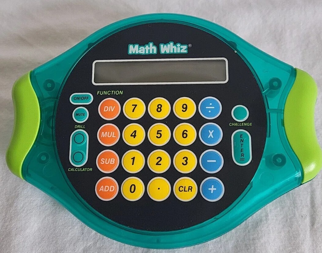 Math Whiz Electronic Flash Card Game Grade 1+ Age 6+ Educational