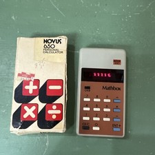 Vintage Novus 650 Mathbox Personal Calculator With Box Works