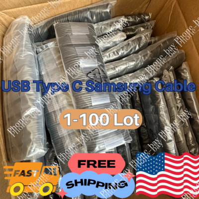 100X Bulk Lot Type C Charger Cable USB C Fast Charging Cord For Samsung Android