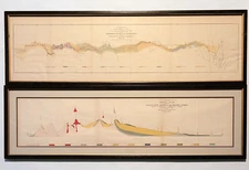1854 Pacific Ocean to Mississippi River Geological Cross Section Rocky Mts