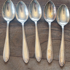 WMF versilbert  90er Auflage 5 schöne  alte  Kaffeelöffel