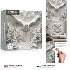 Owl jigsaw puzzle 1000 pieces 23.85x23.85 snow forest bird adult nature