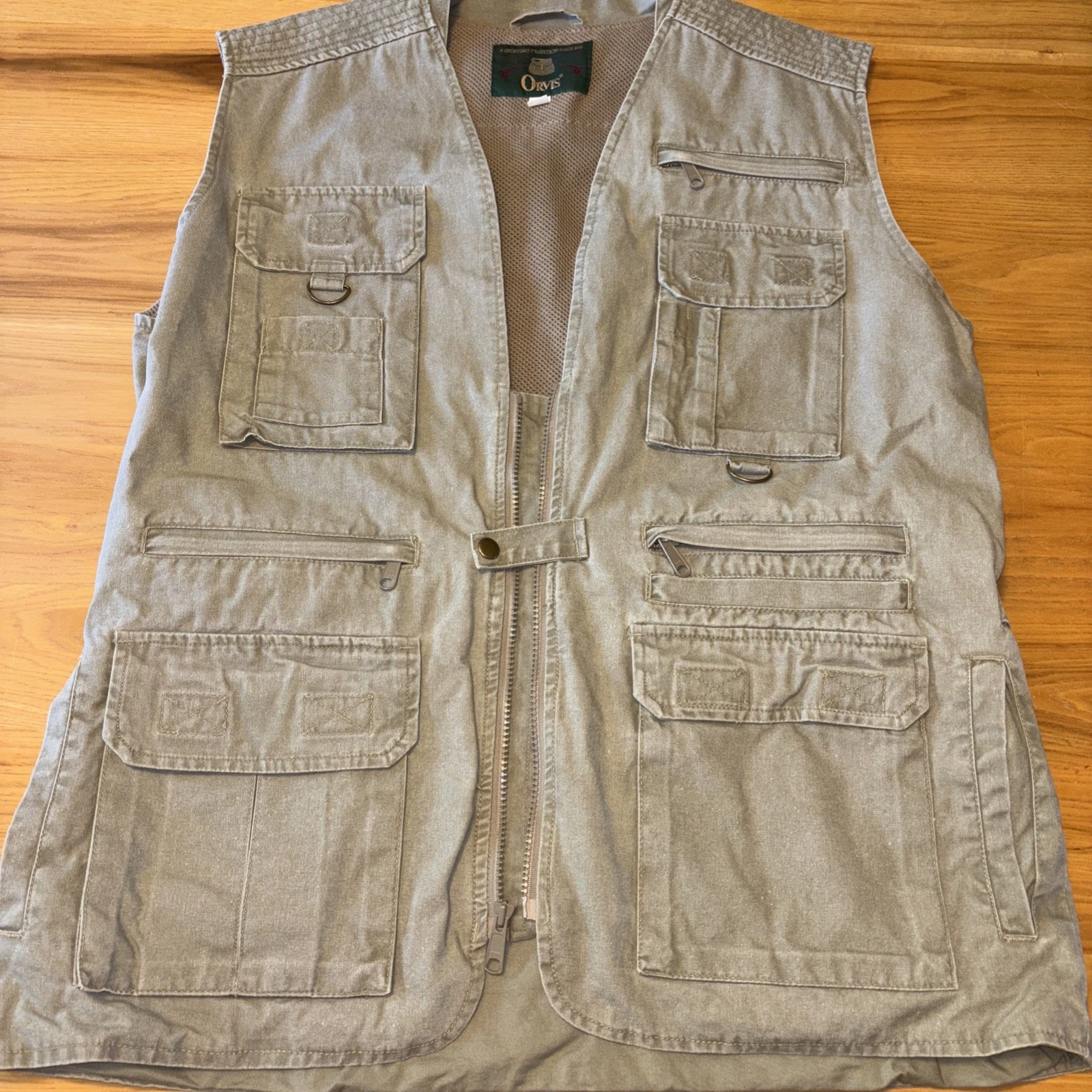 Orvis Men’s Fishing Vest Gilet Waistcoat L Utility Hunting Outdoors Cotton.