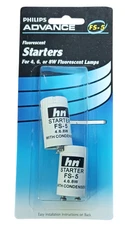 Philips FS-5 Advance Fluorescent Lamps Starters for 4, 6, or 8W New